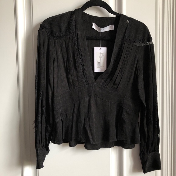 IRO Bahri Lace Pleated Top - Picture 1 of 4